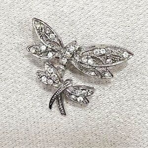 Silver Dragonfly Brooch